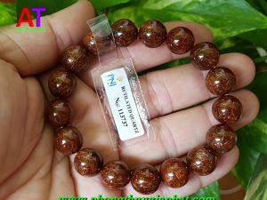 Vòng phong thủy thạch anh tóc nâu