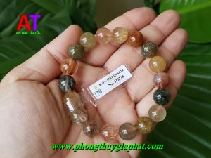 Vòng đeo tay thạch anh tóc đa sắc