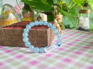Vòng đeo tay đá aquamarine