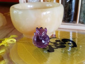 nhẫn hồ ly thạch anh tím