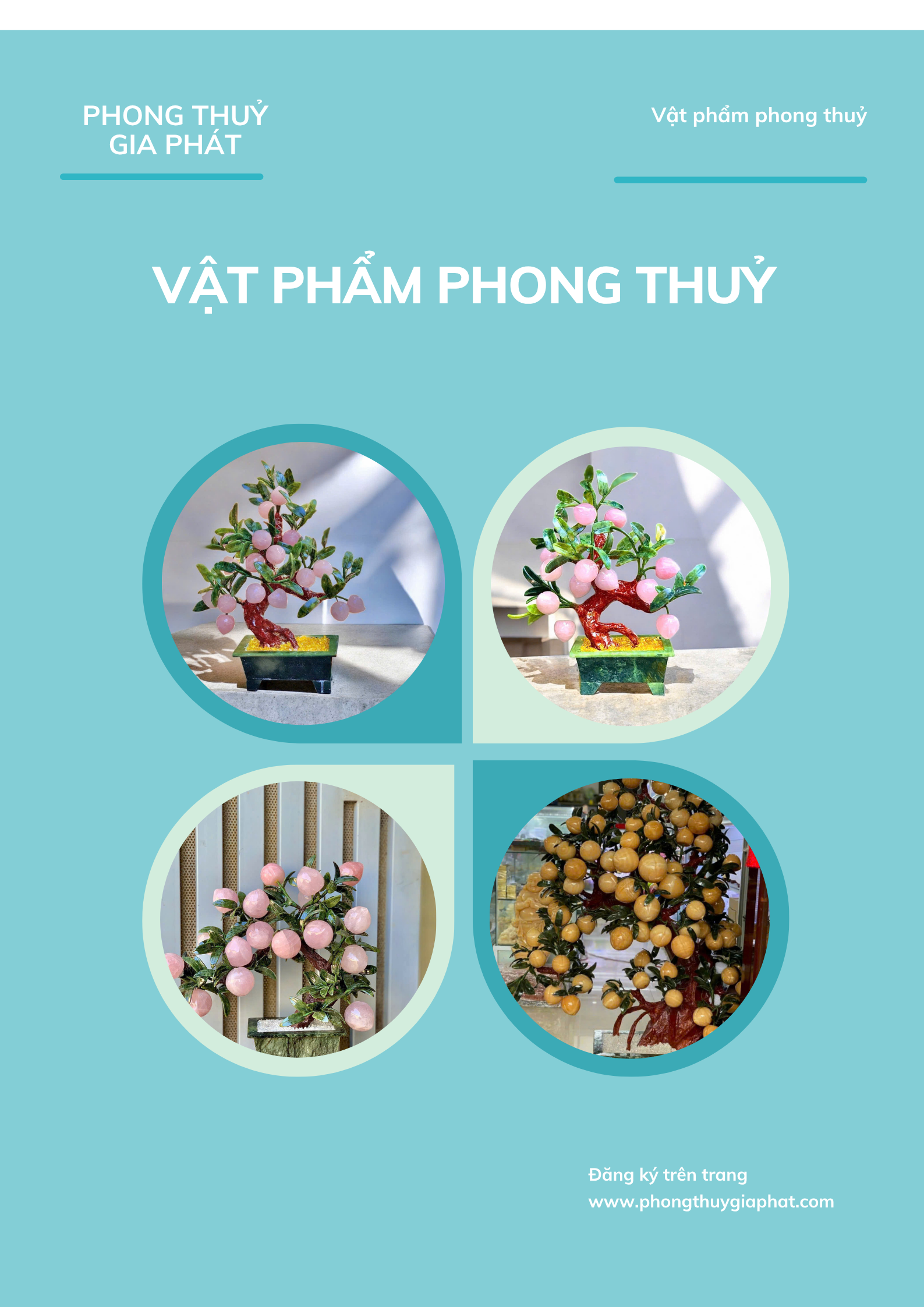 Cây đào thạch anh phong thuỷ