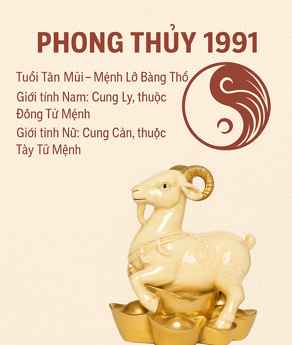 Phong thuỷ tuổi mùi 1991